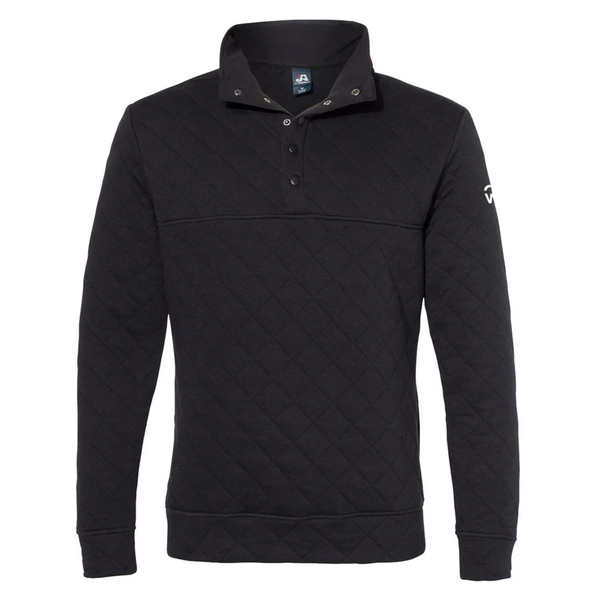 Mens Quilted Snap Pullover